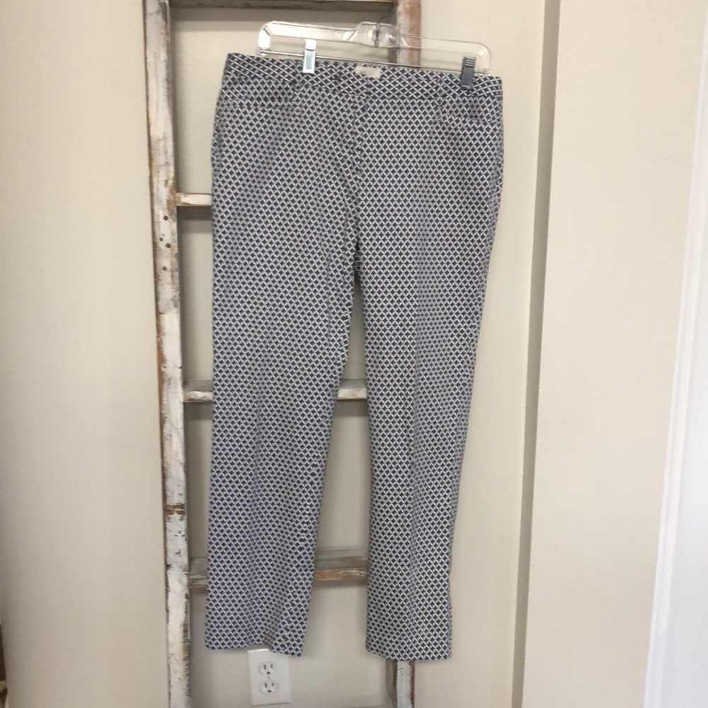 Navy peinted cropped pants